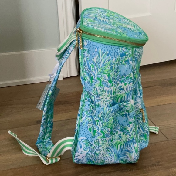 NWT Lilly Pulitzer Large Capacity Insulated Backpack Cooler Dandy Lions Preppy main image 4
